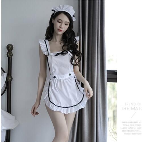 Women Cosplay Sexy School Uniform Suit Sexy Lingerie Set Maid Cosplay Costumes Perspective Bowknot Underwear Kawaii Maid Outfit
