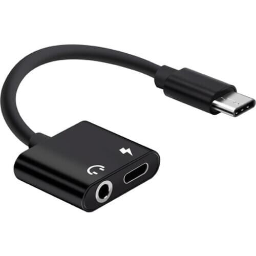 1PC 2 In 1 Aluminum Alloy Adapter Headphone Adapter Type-c Adapter for HTC U Ultra Le 2 HTC U11 Le 3 Mi 6