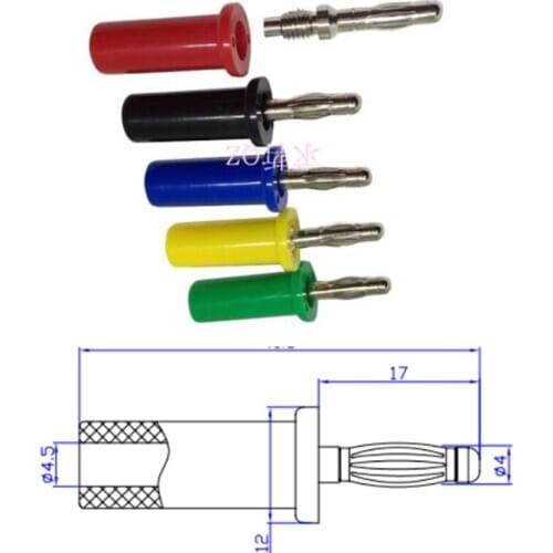 4mm Lantern Flower Shape Banana Plug No Welding Screw Connection Method Connector Used for Terminal Test Probe Speaker