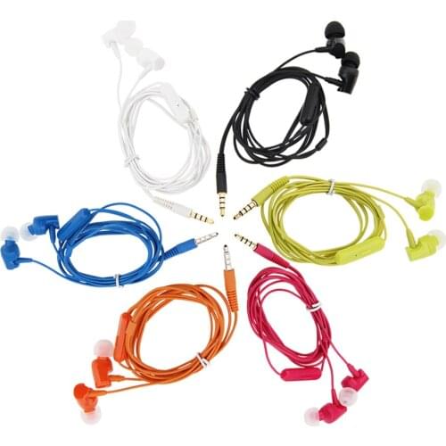 100pcs Candy Color 3.5mm Wired Headphones Bass Stereo HD Sports Candy Earphone Music Headsets for iPhone Samsung Xiaomi