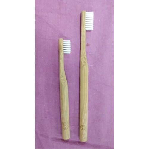 100Pcs/Set Custom Logo Free Round Handle Wholesale Bulk Eco Friendly Adult Or Child Bamboo Toothbrushes For Promotions Gifts