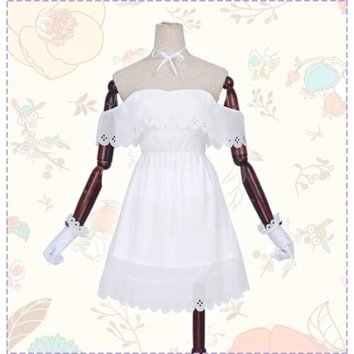 Anime Fate/Grand Order FGO Mash Kyrielight 2nd Anniversary Cosplay White Dress Women Fancy Party Clothes Halloween Costume