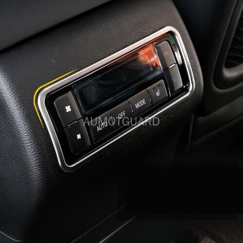 Car Rear Air Conditioning Adjustment Frame Air Conditioning Stainless Steel Decorative Frame Auto Article For Haval H9 2015-2019