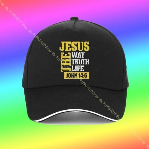 Jesus The Way Truth Life John 14 6 Christian Bible Verse Women Caps ChildrenS Baseball Cap Summer Hats Sun Visor Cap