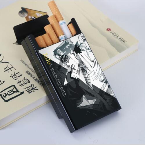 Creative Cool Anime fate zero JoJos Bizarre Adventure Kujo Jotaro COS Props Animation Aluminum Alloy Metal Cigarette Case