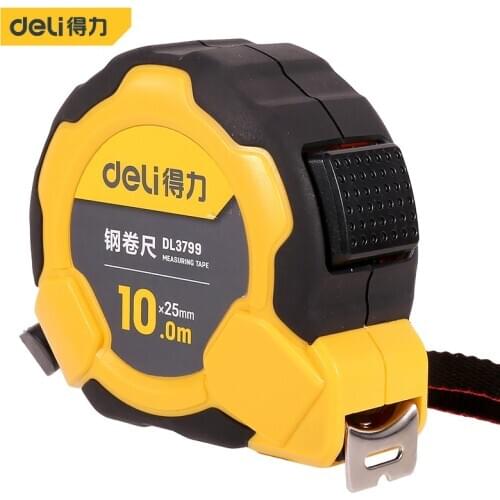 Deli Rubber Plastic Steel Tape Measure Tape Measure Precision Durable Measuring Ruler Tape Precise Retractable Flexible