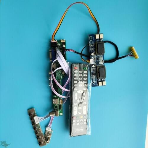 For 19.0" LTM190E4 TV LED CCFL inverter Controller Board kit HDMI AV RF 1280×1024 panel Screen VGA 4 lamps