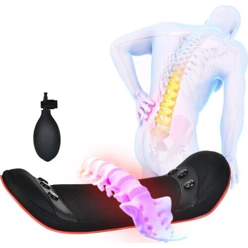 Electric Lumbar Traction Massager Waist Back Vibration Massage Device Lumbar Spine Support Waist Pain Body Fatigue Relief