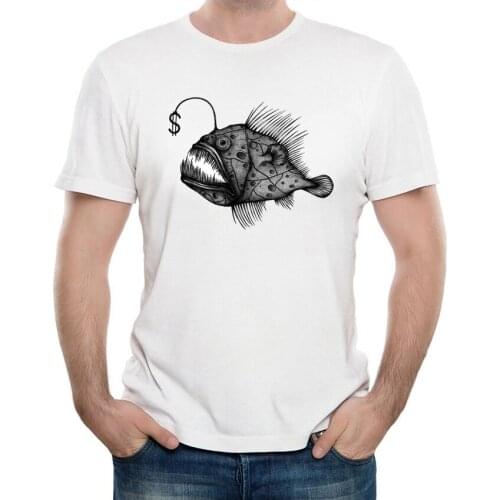 New Harajuku Trap Design Summer Men T-shirt Funny Fish Printed T-Shirt Novelty Man Casual Tops Hipster Cool Boy Tees