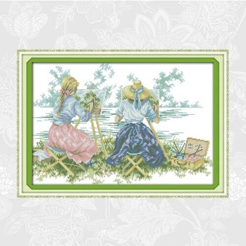 Paint from life Cross Stitch Package Factory Sets Aida 14ct 11ct Embroidery kit DIY Handmade Needlework Home Decor Painting