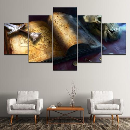 Canvas Painting The great secret of divination 5 Pieces Wall Art Painting Modular Wallpapers Poster Print living room Home Decor