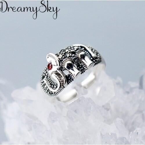 New Charming Elephant Ring For Women Men Vintage Knuckle Party Finger Rings Punk Jewelry Girls Gift 2021