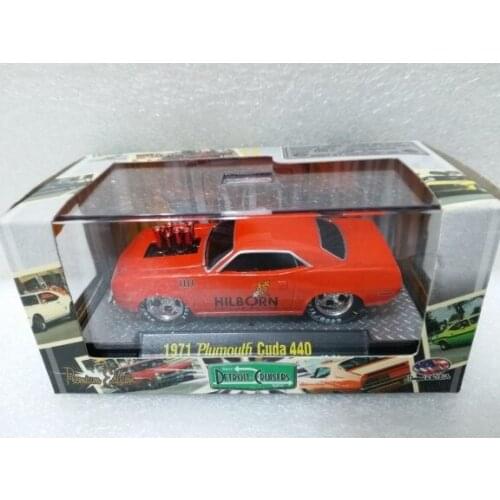 M2 machines 1/64 1971 Plymouth Cuda 440 Diecast Collection of Die-casting Simulation Alloy Model Car Children Toys