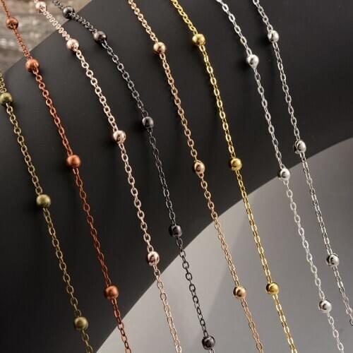 Newbrand 12 Meters Jewelry Making Copper Link Bulk Chains DIY Wallet Chain Jewelry Necklace Making Handmade Accessories 8 Styles
