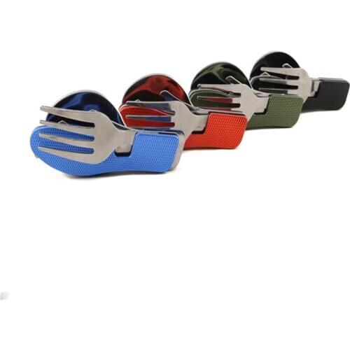 Multifunctional Folding Detachable Combination Outdoor Travel Tableware Three Open Tool Gift Fruit Knife