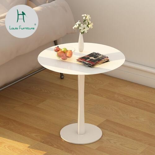Louis Fashion Coffee Tables Round Office Balcony Bedroom Simple Modern Creative Baking Paint
