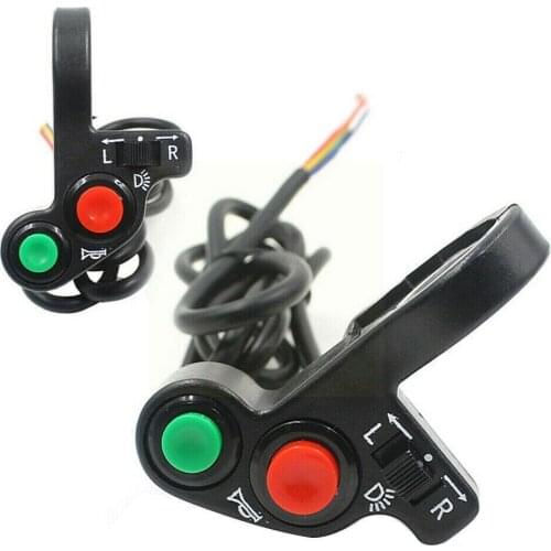 Motorcycle Handlebar Switches Electric Bike Scooter Horn Turn Light Signal Button Switch On / Off Q3E6