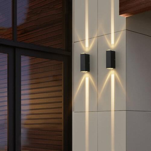 Narrow outdoor lighting wall lamps Simple Villa Courtyard Hotel External Wall Corridor Creative Double Head Beam of Light