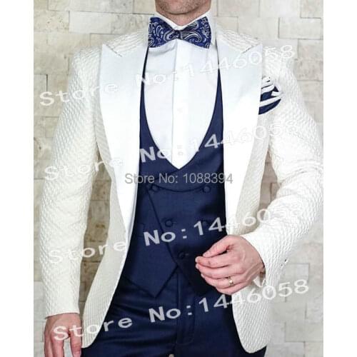 Latest Coat Pants Design 2018 Fashion Brand Suit For Men 3 Pieces Slim Fit Custom Wedding Suit Men Blazer Tuxedo Groom Suits