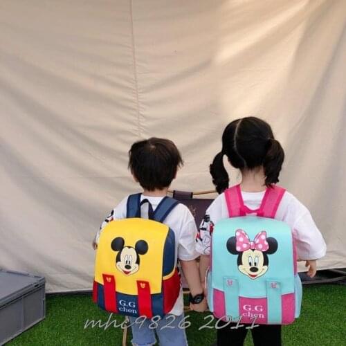 Newest Disney Children Bag Mickey Mouse Childrens Backpack Autumn Mickey Minnie Mouse Pattern Backpack for Kids Gifts