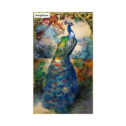 New product beautiful peacock diamond painting DIY mosaic handmade 5D diamond embroidery cross stitch kit home decoration gift