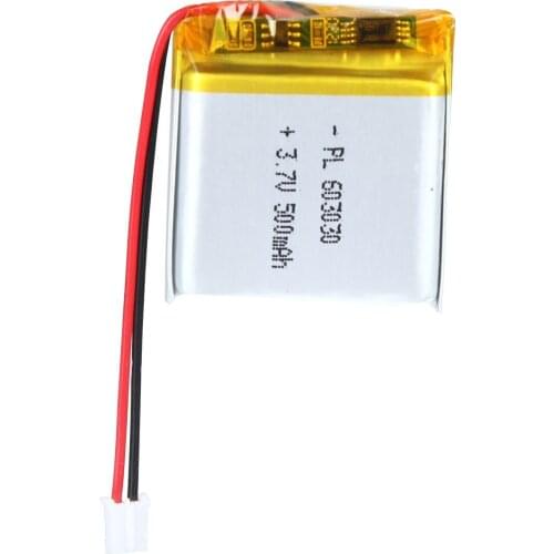Mejuew 3.7V 500mAh 603030 Rechargeable Lipo Battery with JST Connector