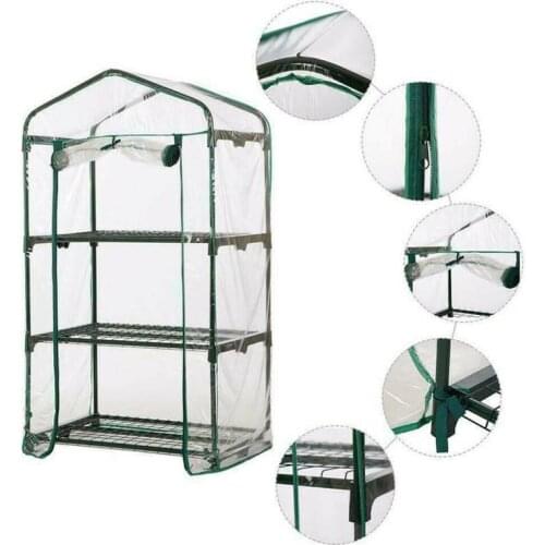 Portable Garden House Mini Outdoor Green House Warm Greenhouse Flower Plants Gardening Outdoor Greenhouse Cover (no Iron Shelf)