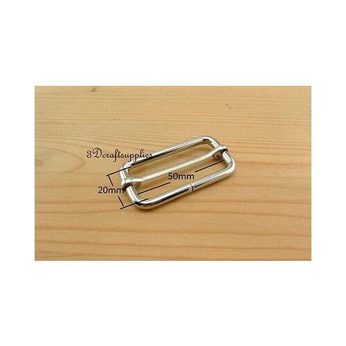 Strap adjuster rectangle sliders Heavy duty silver 50mm 2 inch 10pcs U22