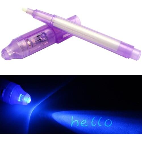 28 Pieces of Invisible Ink Pen Latest Spy Pen with UV Lamp Magic Spy Marker Childrens Pen for Secret Birthday Information Party