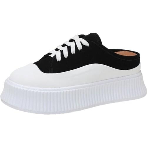 Women Vulcanized Shoes Slippers Thick Sole Platform Summer Casual Flat Fashion Outdoor Sandals Comfortable