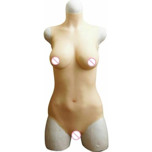 Silicone Breast Forms Crossdresser Full Bodysuit Fake Boobs Breastplat Top Quality Realistic Soft Boobs Bionic Skin Transgender