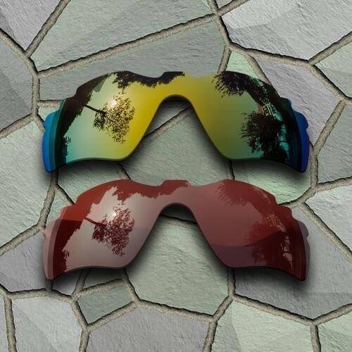 Yellow Golden&Bronze Brown Sunglasses Polarized Replacement Lenses for Oakley Radar Path Vented