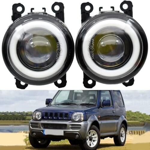 LED Angel Eye Daytime Running Fog Lights for Suzuki Jimny 2018-2020 JB43 Jimny 1998-2017 Fog Light fog lamp foglamps