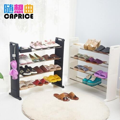 Take a simple combination of multilayer stainless steel household shoe shoe racks shoe assembly incorporating reinforcement