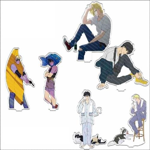 1 Pcs Fashion Japan Anime BANANA FISH Ash Lynx Okumura Eiji Cosplay Acrylic Stand Figure Model Plate Holder Desk Decor Toys Gift