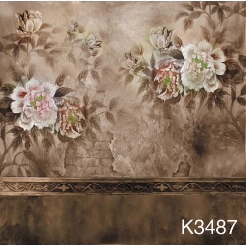 10ft x10ft/3*3m Hand Painted muslin backdrop K3487, flower photo backdrop,wedding background, photography scenic backdrops