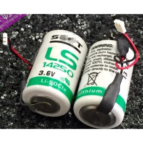5PCS~10PCS France Brand new original lithium battery LS14250 3.6V 1/2AA PLC industrial battery with plug