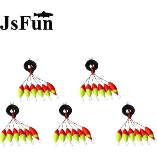 5PACK/30pcs 6 in 1 Cylinder Space Beans Stopper For The Float Fishing Tackle Water Fishing Floats Bobber Sinker Light Stick L145