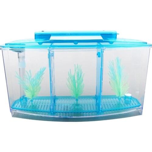 Betta Bow Aquarium Tank Acrylic Fish Tank with 6LEDs Fish Aquatic Pet Supplies Aquariums