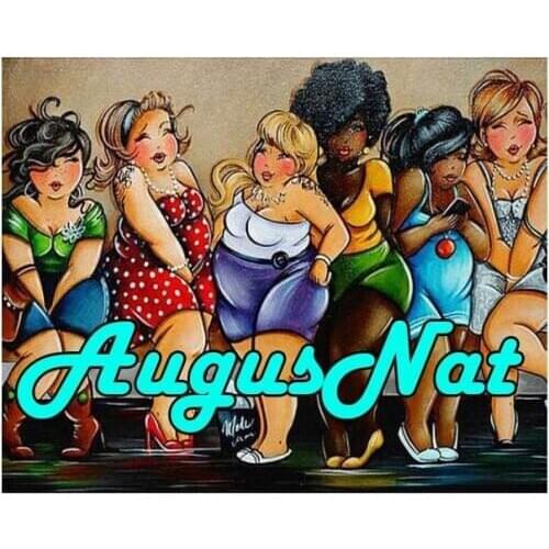 Women diamond painting fat lady daimond embroidery full drill diamant sticker bead picture oil paint by number canvas paint big