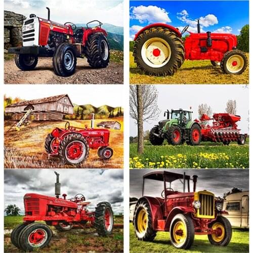 5D DIY Diamond Painting Farming Vehicle Diamond Embroidery Cross Stitch Full Square Round Drill Crafts Manual Gift Home Decor