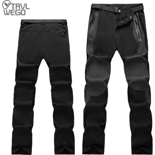 TRVLWEGO Men Camping Hiking Pants Trekking Bag Sealant Waterproof Summer Quick Dry Sunscreen Outdoor Sport Trousers UK EU Size