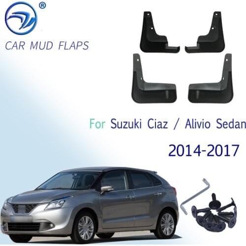 Car Molded Mud Flaps For Suzuki Ciaz / Alivio Sedan 2014-2017 Mudflaps Splash Guards Mud Flap Mudguards Fender 2015 2016