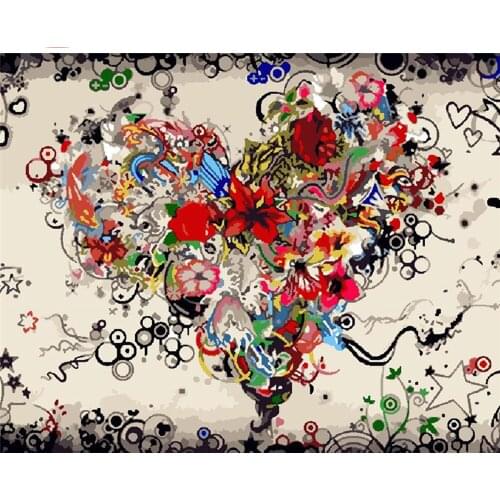 CraftArtGo Painting By Numbers Creative flowers On Canvas HandPainted Gift Picture By Number Waterfall Kits Home Decoration