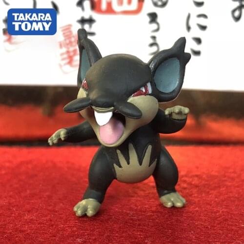 TAKARA TOMY Genuine Pokemon Action Figure Pictorial Book 019 Rattata MC Model Doll Toy Gifts Collect Souvenirs
