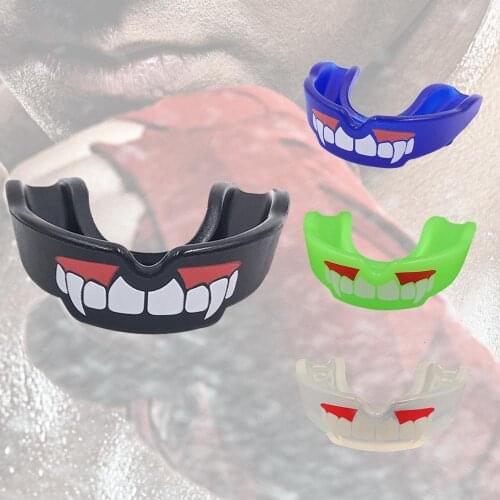 1Pc Fighting Taekwondo Muay Thai Fangs Pattern Sports Mouthguard Teeth Protector Mouth Guard Boxing Protective Gear Braces