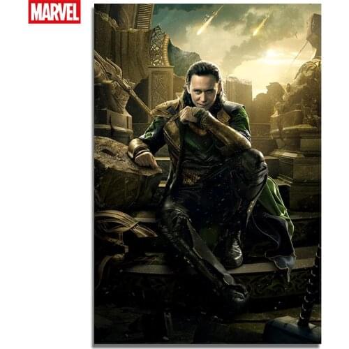 Canvas painting Loki Posters Movie Silk Prints Large Home Room Cafe Bar Decor Canvas Wall Art Thor Cloth Paintings
