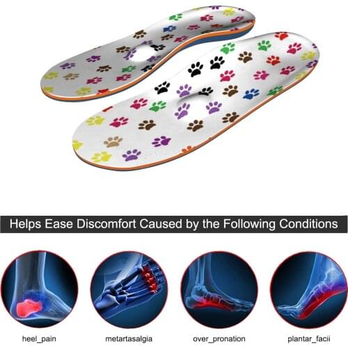 Colorful High Arch Support Memory Foam EVA-Orthotic Insoles Designed For Women Fascitis Plantar Del Pie Running Athletic Shoe