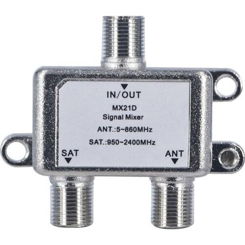 Hot 2 Way Port TV Signal Mixer Satellite Coaxial Combiners Cable Switch for ANT SAT VHF UHF Diplexer Combiner Splitter