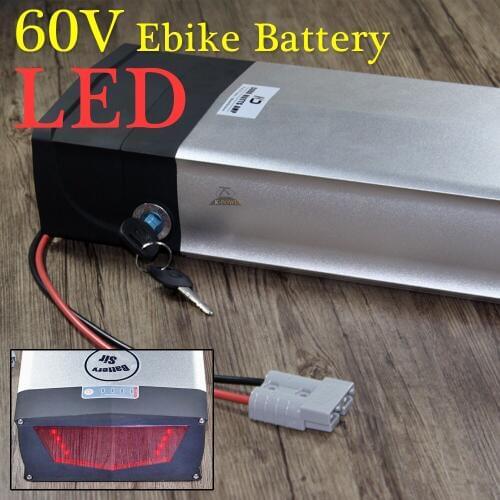 US EU AU No Tax 60V 20Ah Lithium ion eBike Battery Pack 1800W Electric Scooter Battery with LED lamp 5V USB Port